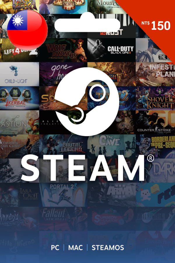 Steam Gift Card (TWD 150 | For Taiwan Currency Only) STEAM digital — Import Game Deal