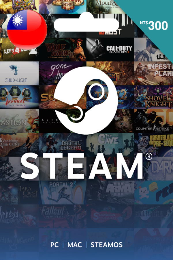 Steam Gift Card (TWD 300 | For Taiwan Currency Only) STEAM digital — Import Game Deal