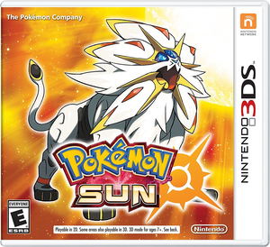 Pokemon Sun with bonus Solgaleo Figure for Nintendo 3DS