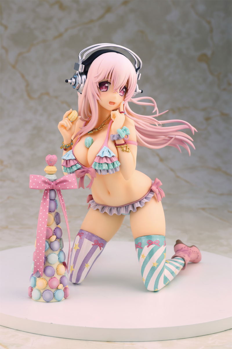 SoniAni Super Sonico The Animation 1/7 Scale Pre-Painted Figure: Super Sonico with Macaroon Tower image 6
