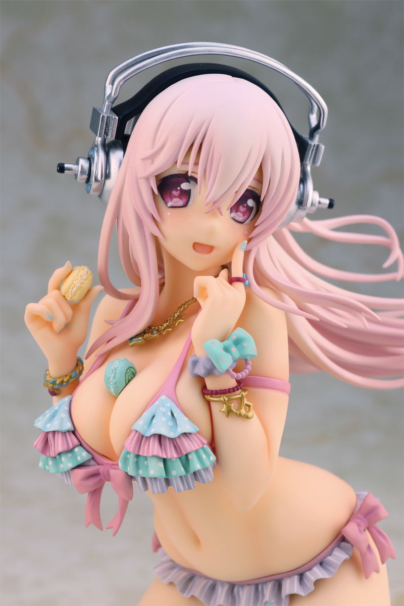 SoniAni Super Sonico The Animation 1/7 Scale Pre-Painted Figure: Super Sonico with Macaroon Tower image 7