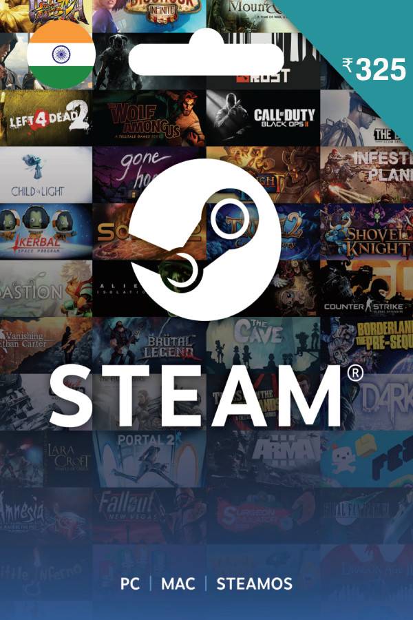 Steam Gift Card (INR 325 | For INR Currency Only) <span class="ext" style="background-color: #2a475e; color: #FFFFFF;">STEAM</span> <span class="ext ext_digital">digital</span> image 1