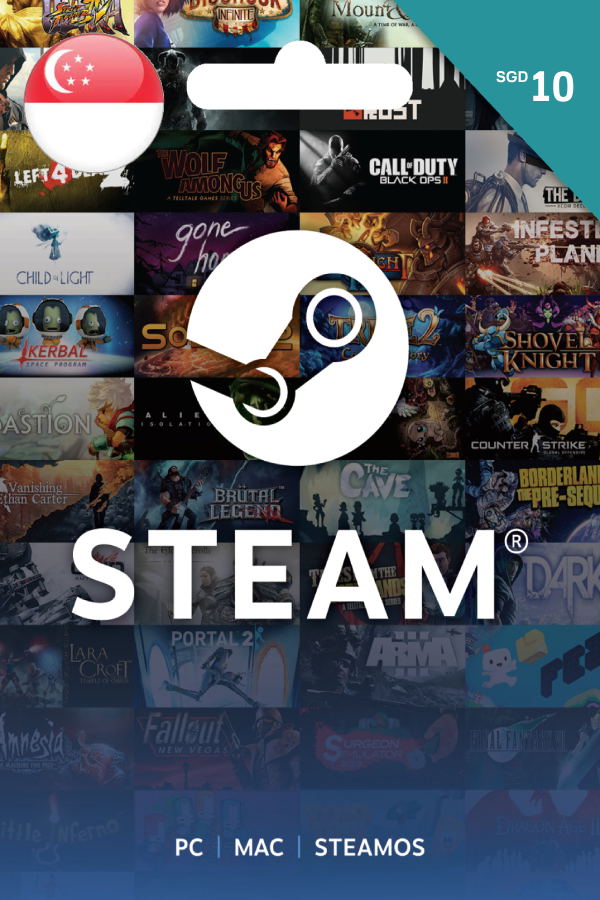 Steam Gift Card (SGD 10 | For Singapore Currency Only) <span class="ext" style="background-color: #2a475e; color: #FFFFFF;">STEAM</span> <span class="ext ext_digital">digital</span> image 1
