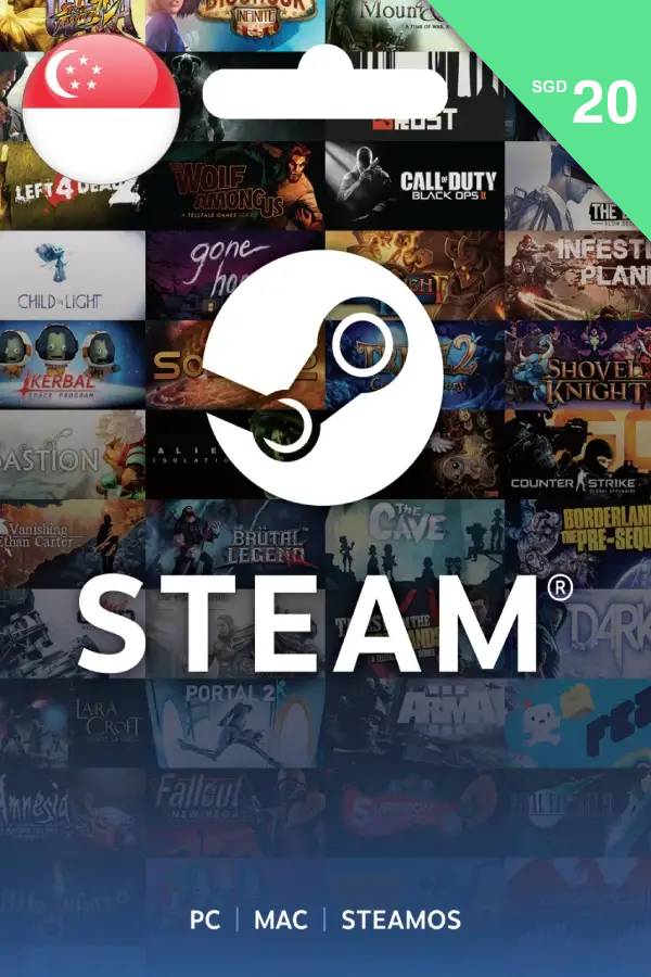 Steam Gift Card (SGD 20 | For SGD Currency Only) <span class="ext" style="background-color: #2a475e; color: #FFFFFF;">STEAM</span> <span class="ext ext_digital">digital</span> image 1