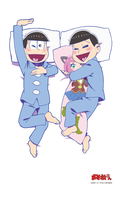 Osomatsu-san Original Illustration Yashinai Sheets: Osomatsu & Choromatsu Set (2nd Release) thumbnail 1