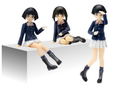 Girls und Panzer 1/35 Scale Resin Kit: Kamo-san Team Figure Set thumbnail 1