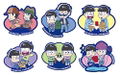 Buddy-Colle Osomatsu-san Rubber Mascot: Everyday Is Fun Even With The Same Face Series (Set of 6 pieces) thumbnail 1