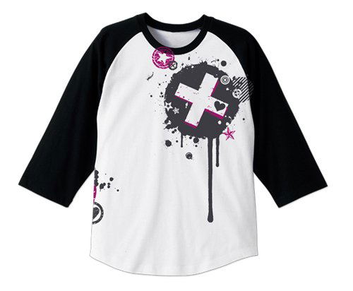 The Idolm@ster Million Live! T-shirt: Julia Raglan White x Black (S Size) image 1