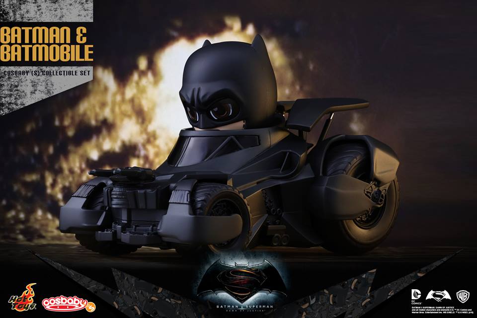 Batman v Superman Dawn Of Justice: Batman & Batmobile Cosbaby (S