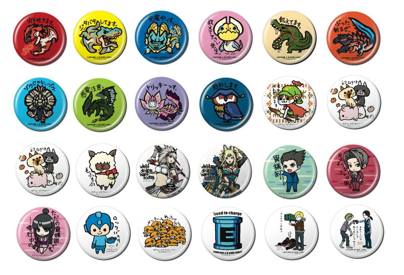 CAPCOM x B-SIDE LABEL Can Badge Collection (Set of 24 pieces) image 1