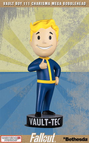 Fallout 4 Polystone Resin: Vault Boy 111 Charisma Mega Bobblehead_