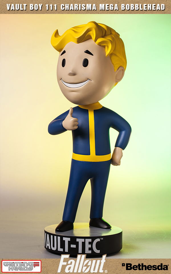 Fallout 4 Polystone Resin: Vault Boy 111 Charisma Mega Bobblehead image 24