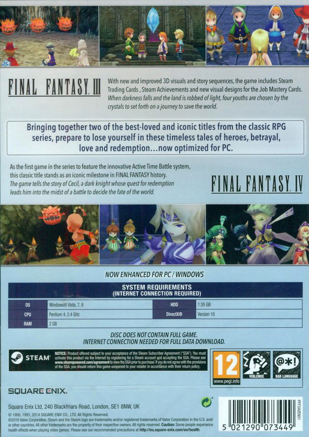Final Fantasy III / Final Fantasy IV Double Pack Edition (DVD-ROM) image 2