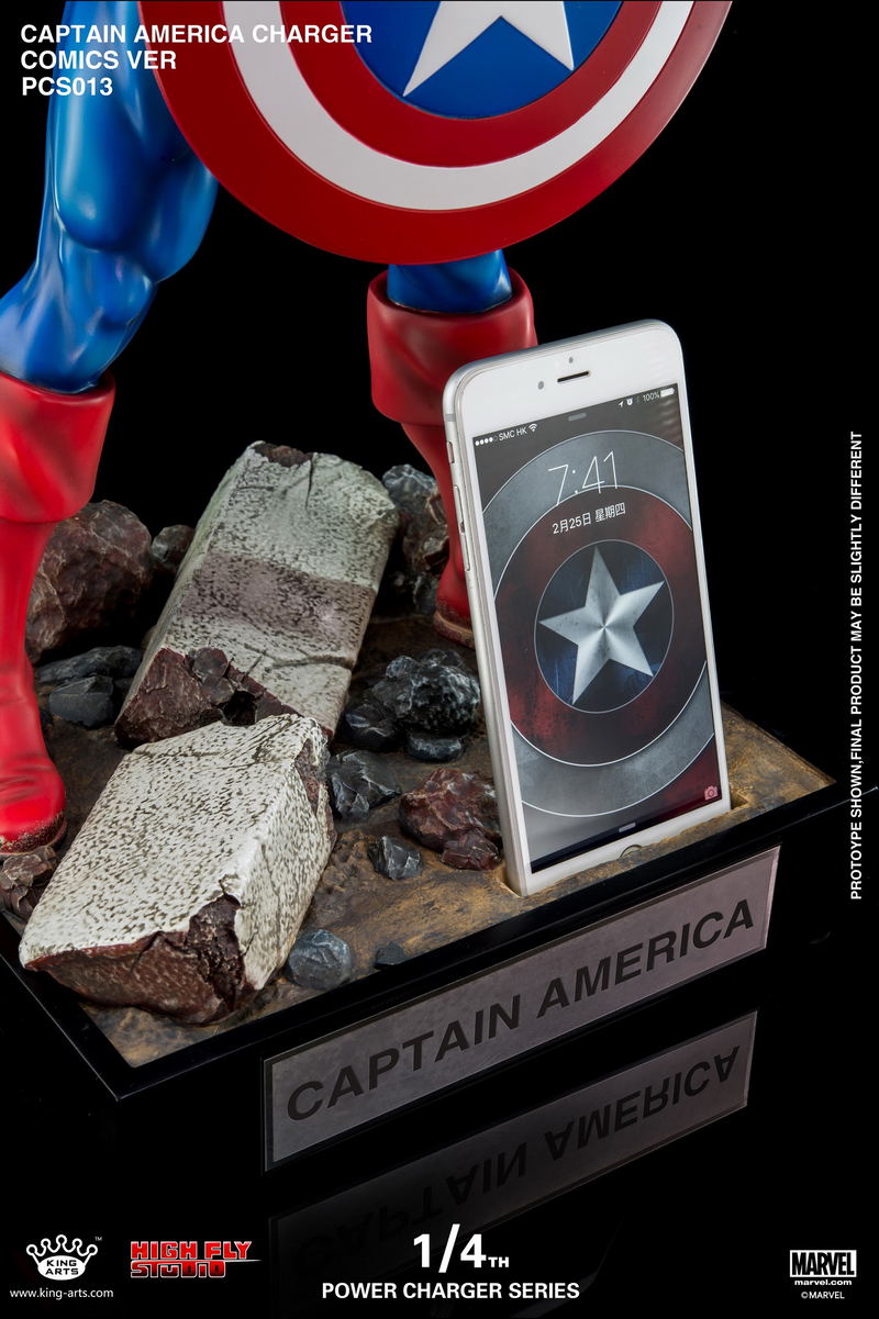 King Arts Captain America Civil War 1/4 Wireless Power Charger Statue image 14