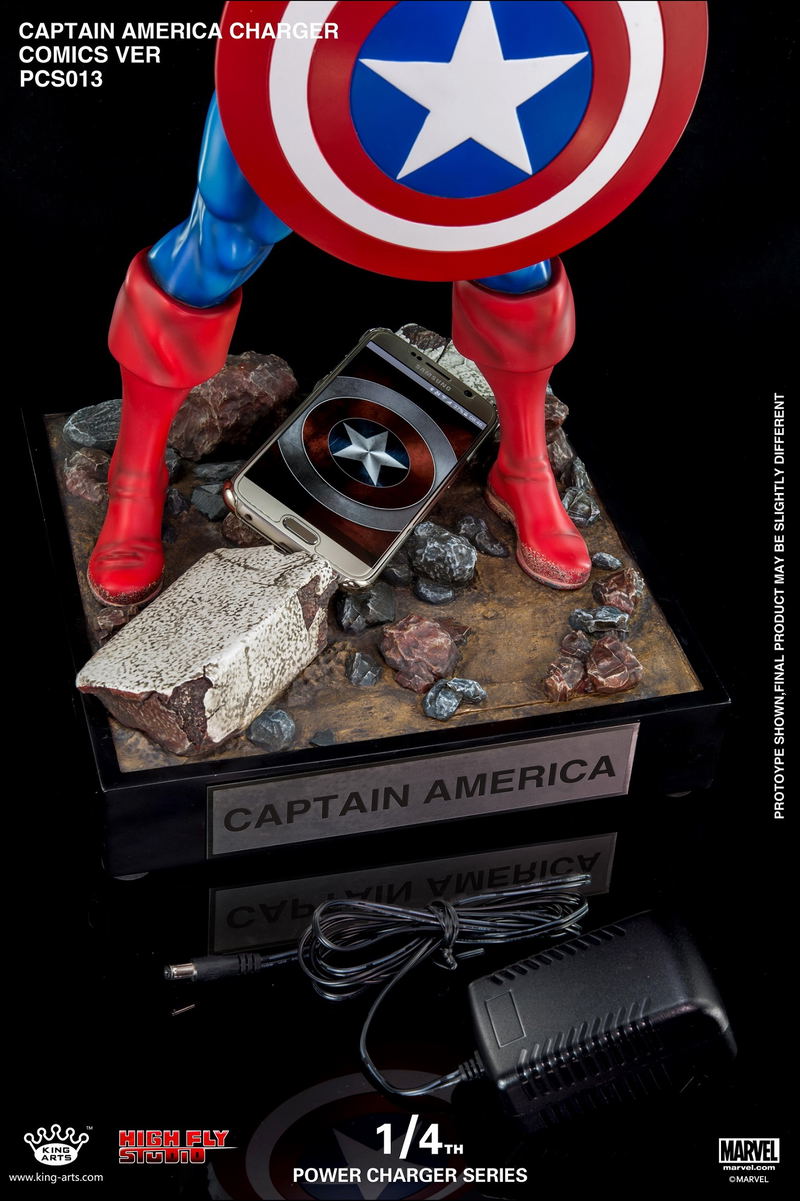 King Arts Captain America Civil War 1/4 Wireless Power Charger Statue image 16