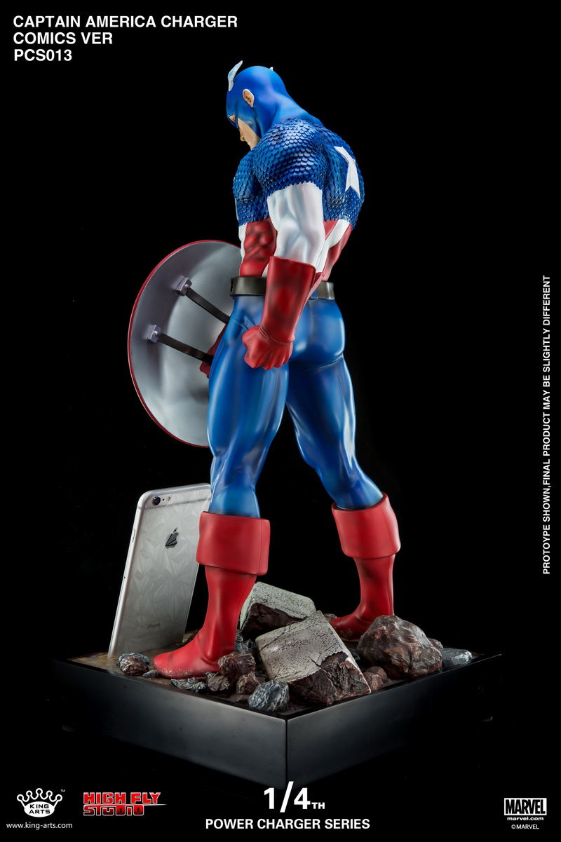 King Arts Captain America Civil War 1/4 Wireless Power Charger Statue image 6