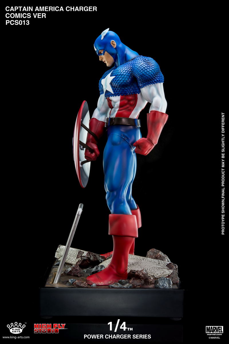 King Arts Captain America Civil War 1/4 Wireless Power Charger Statue image 7