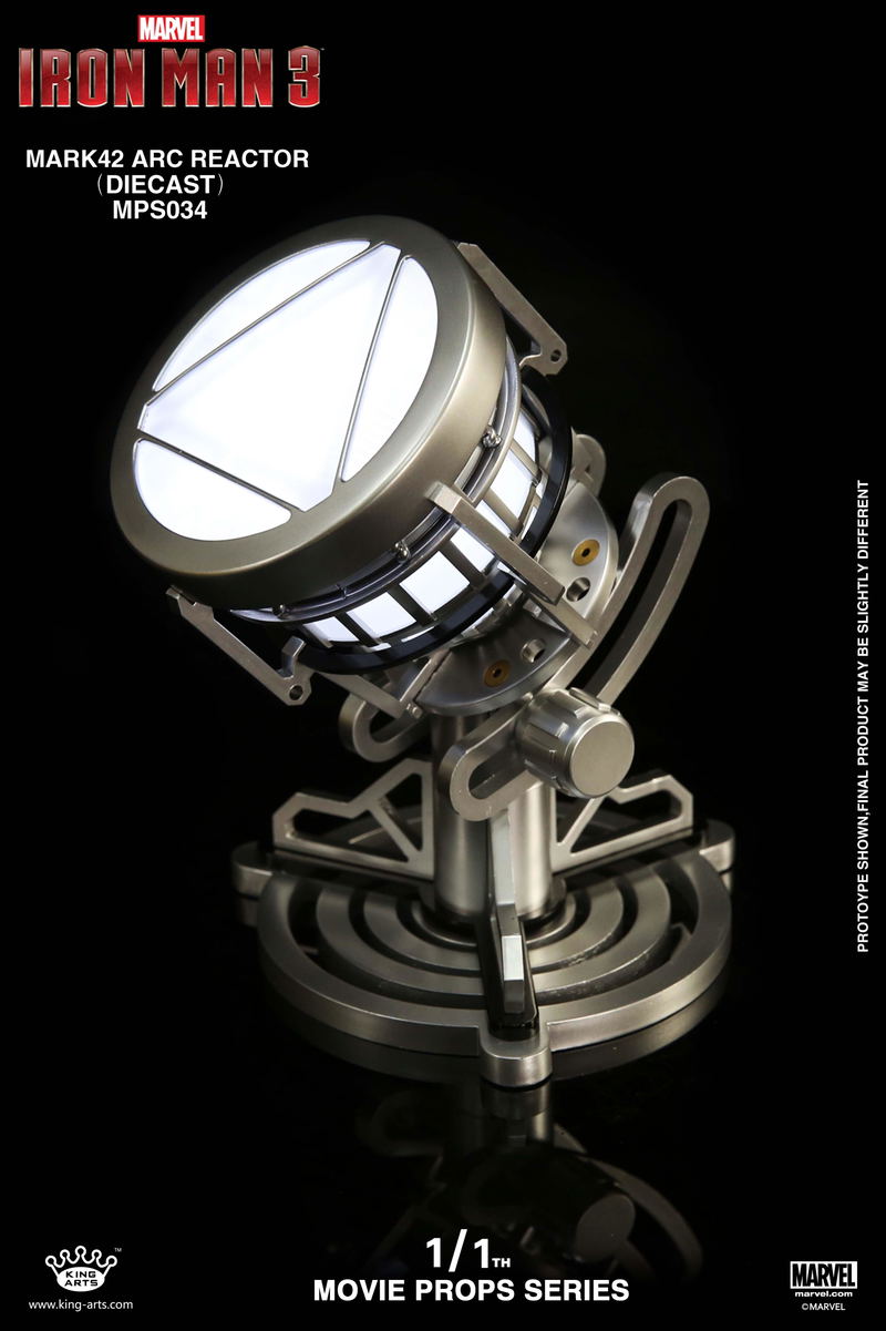 King Arts 1/1 Movie Props Series Iron Man 2: Iron Man Reactor Mark XLII Arc Reactor image 1