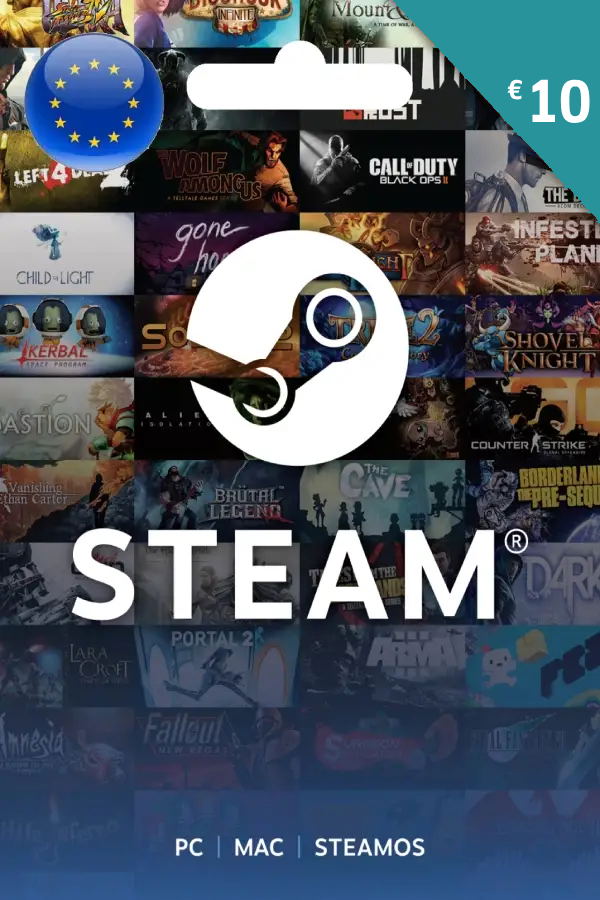 Steam Gift Card (EUR 10 | For EUR Currency Only) <span class="ext" style="background-color: #2a475e; color: #FFFFFF;">STEAM</span> <span class="ext ext_digital">digital</span> image 1