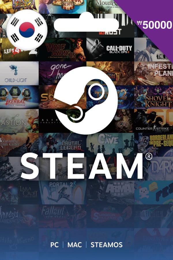 Steam Gift Card (KRW 50000 | For Korea Currency Only) <span class="ext" style="background-color: #2a475e; color: #FFFFFF;">STEAM</span> <span class="ext ext_digital">digital</span> image 1