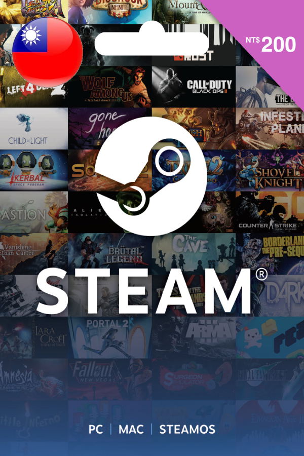 Steam Gift Card (TWD 200 | For Taiwan Currency Only) STEAM digital — Import Game Deal