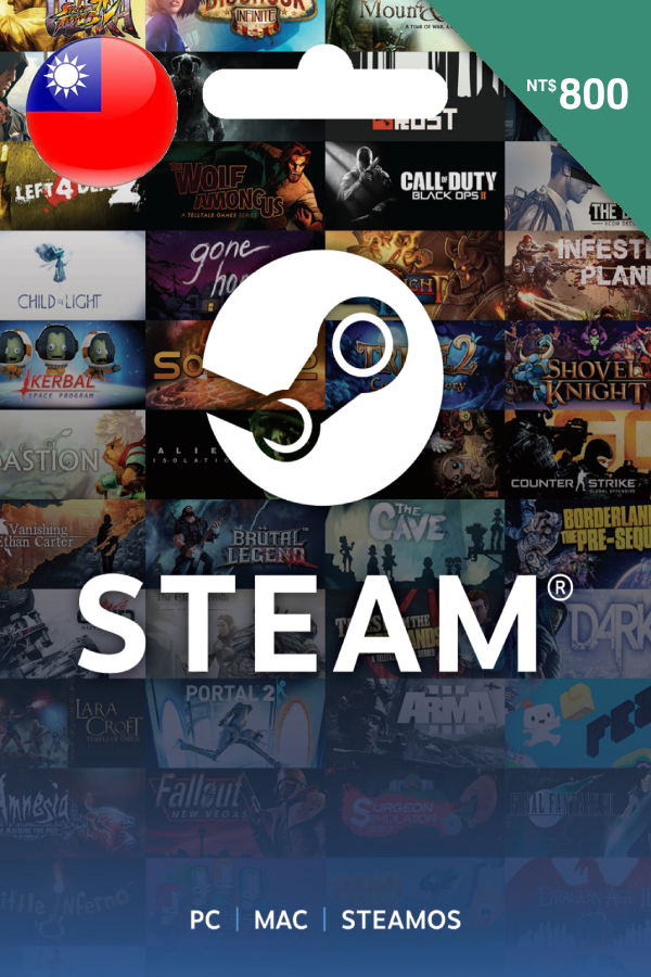 Steam Gift Card (TWD 800 | For Taiwan Currency Only) STEAM digital — Import Game Deal