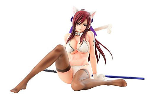 Fairy Tail 1/6 Scale Pre-Painted PVC Figure: Erza Scarlet White Cat Gravure Style image 1
