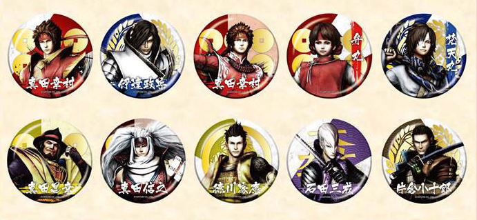Sengoku Basara Sanada Yukimura Den Can Badge Collection (Set of 10 pieces) image 1