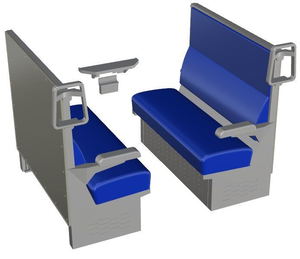 Railway Accessories Series 1/12 Scale: EK-11 Box Seat Blue (Kit Type)_