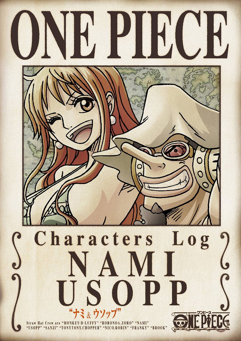 One Piece Characters Log Nami And Usopp