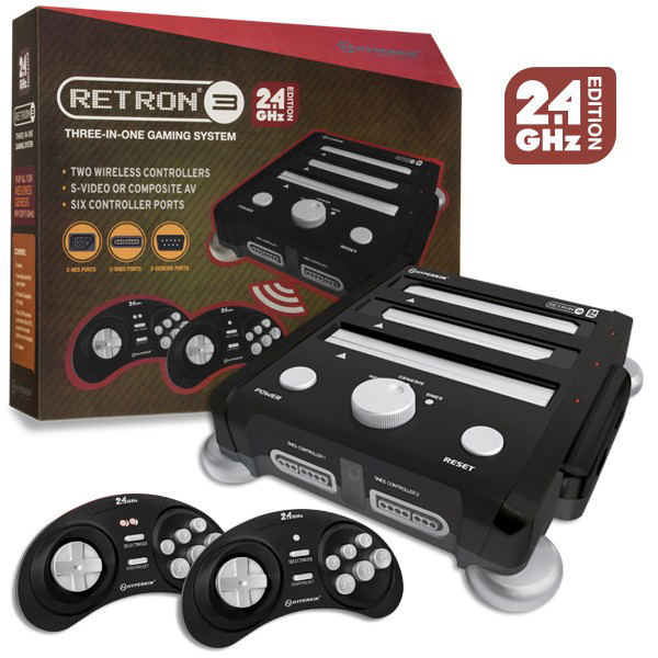 SNES/ Genesis/ NES Hyperkin RetroN 3 Gaming Console 2.4 GHz Edition (Onyx  Black)