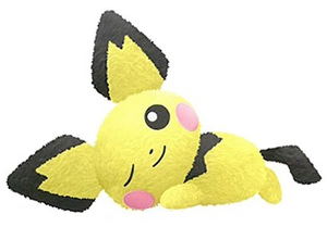 Pokemon I Love Pikachu Big Plush: Relaxing Pichu_