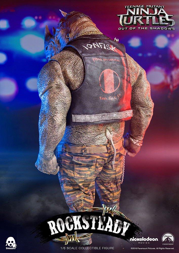 Teenage Mutant Ninja Turtles Out of the Shadows 1/6 Scale Pre-Painted Figure: Rocksteady image 10