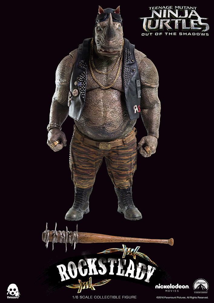 Teenage Mutant Ninja Turtles Out of the Shadows 1/6 Scale Pre-Painted Figure: Rocksteady image 7