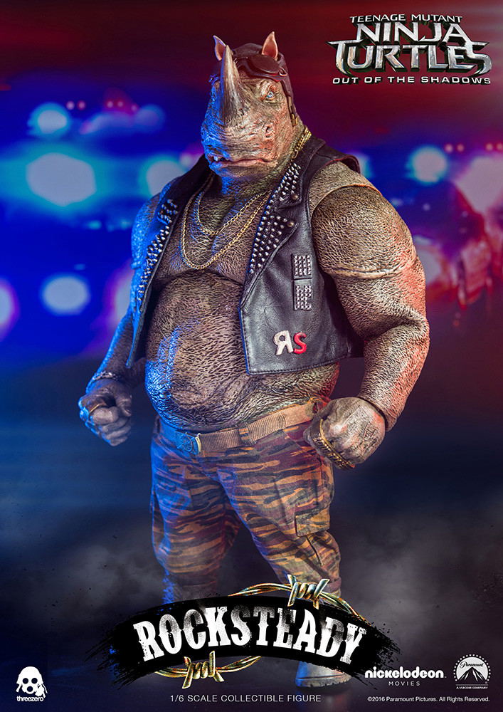 Teenage Mutant Ninja Turtles Out of the Shadows 1/6 Scale Pre-Painted Figure: Rocksteady image 8