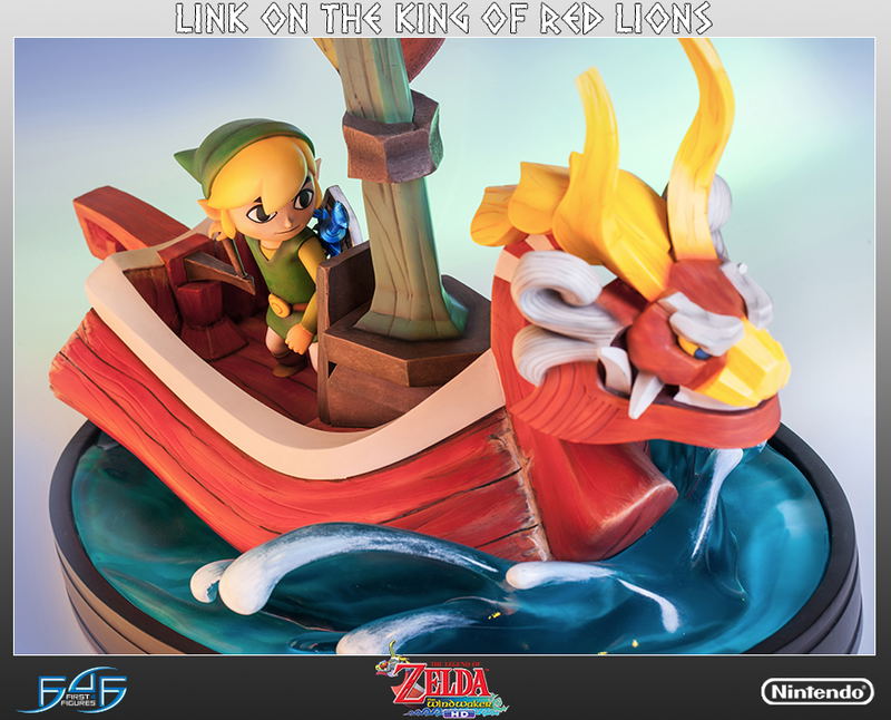 Legend of Zelda The Wind Waker Statue: Link on The King of Red Lions image 3
