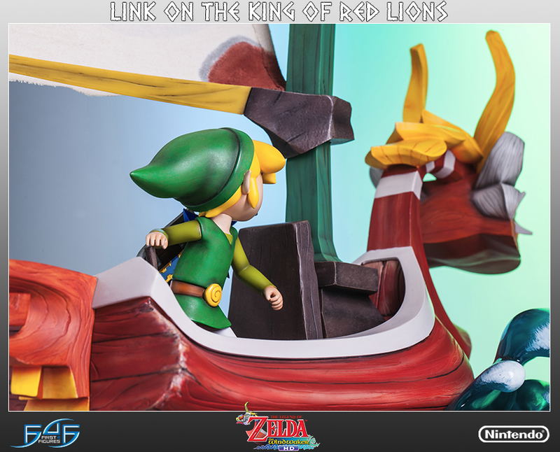 Legend of Zelda The Wind Waker Statue: Link on The King of Red Lions image 5