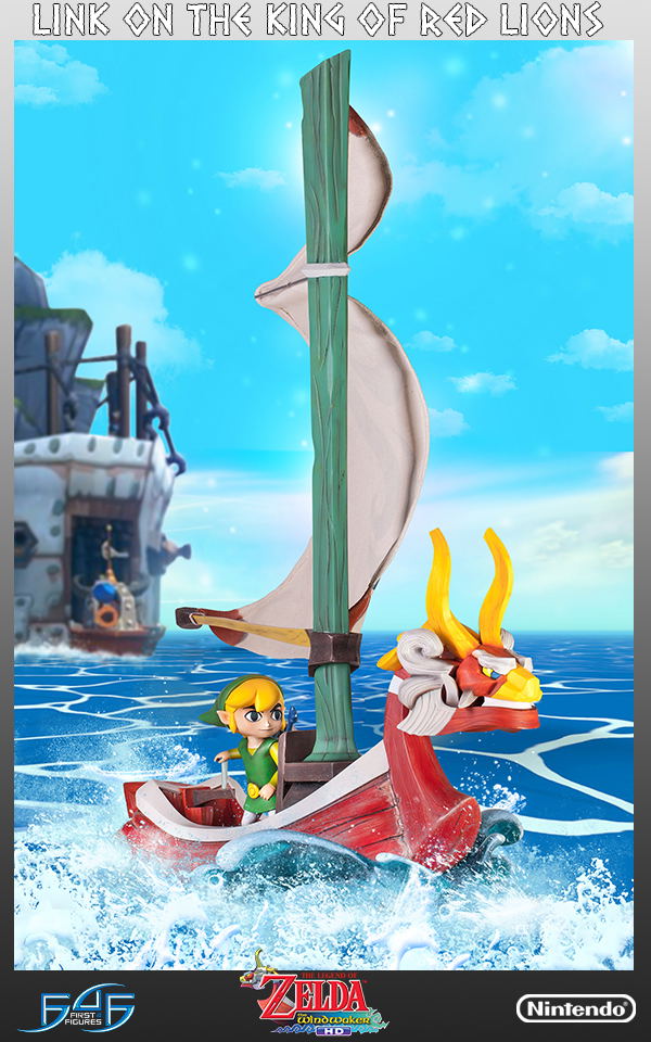 Legend of Zelda The Wind Waker Statue: Link on The King of Red Lions image 2