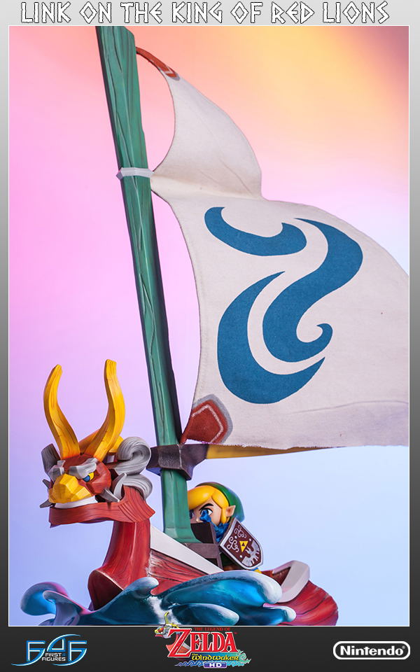Legend of Zelda The Wind Waker Statue: Link on The King of Red Lions image 19