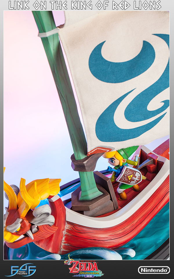 Legend of Zelda The Wind Waker Statue: Link on The King of Red Lions image 20