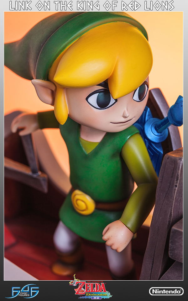 Legend of Zelda The Wind Waker Statue: Link on The King of Red Lions image 22