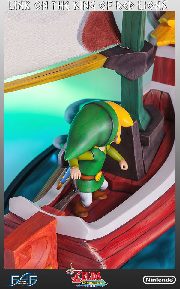Legend of Zelda The Wind Waker Statue: Link on The King of Red Lions image 23