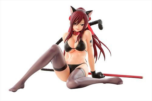 Fairy Tail 1/6 Scale Pre-Painted PVC Figure: Erza Scarlet Black Cat Gravure Style image 1