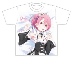 Re:Zero kara Hajimeru Isekai Seikatsu Full Graphic T-Shirt: Ram (L Size)_