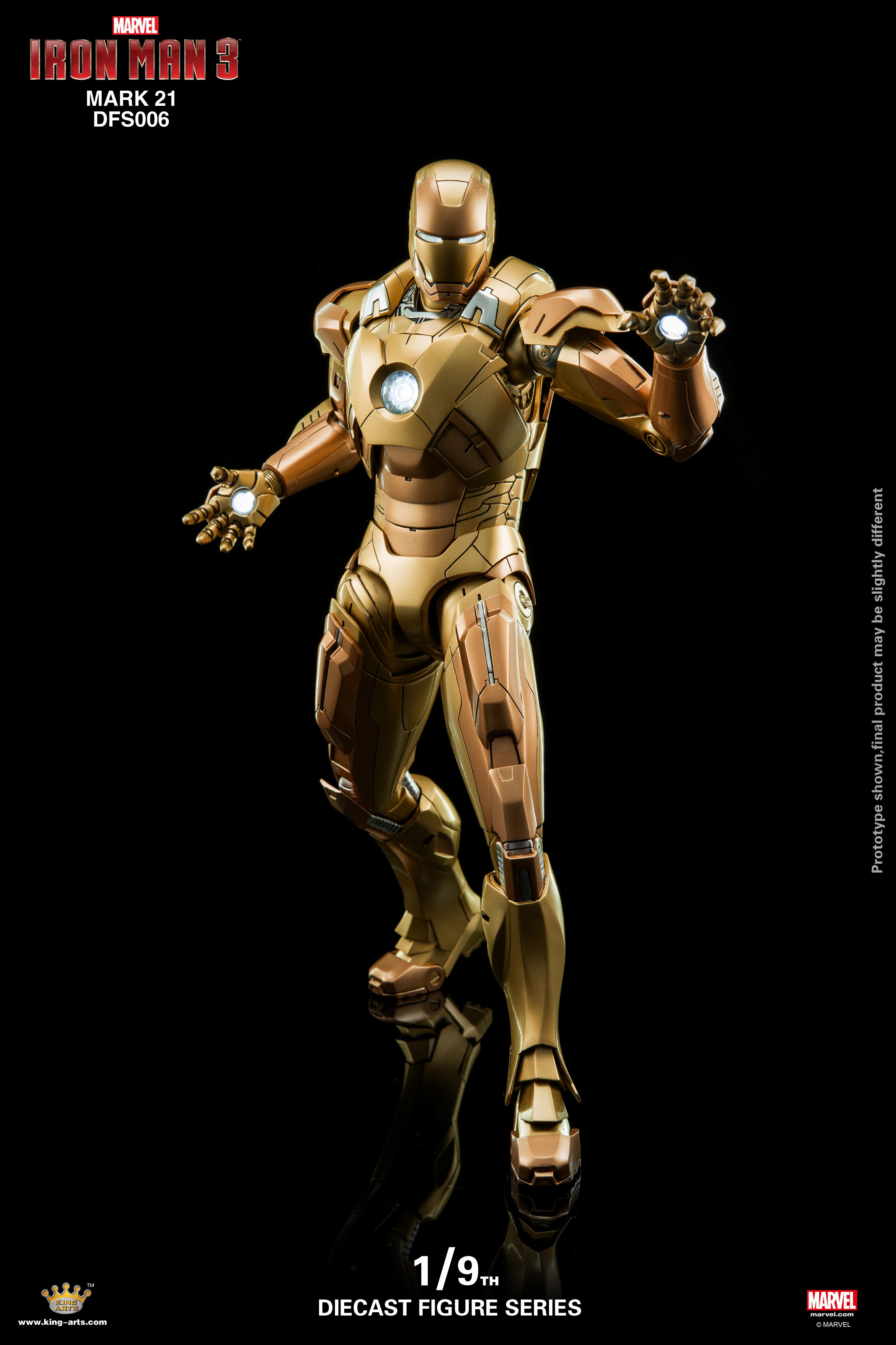 King Arts Iron Man 3 1/9 Diecast Figure Series: Iron Man Mark 21