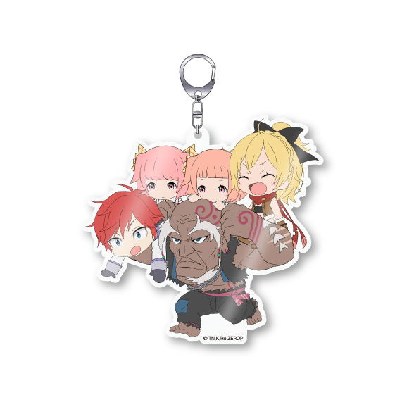 Re:Zero kara Hajimeru Isekai Seikatsu Chararide Acrylic Keychain: Felt Team image 1