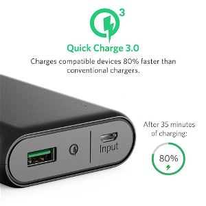 Anker PowerCore 10000 with Quick Charge 3.0 (10000mAh) (Black)