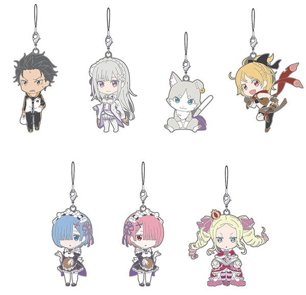 Nendoroid Plus Re:Zero -Starting Life in Another World- Collectible Rubber Straps (Set of 7 pieces) image 1