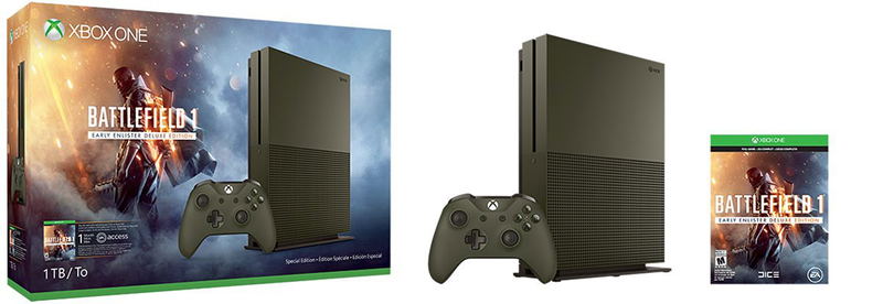Xbox One S Battlefield 1 Special Edition Bundle (1TB Console) image 2