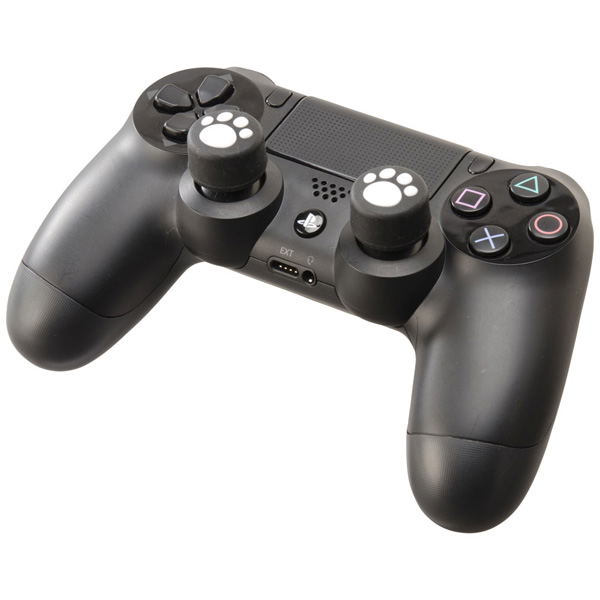PS4 Analog Stick Cover Cat Paw High Type (Black) image 3